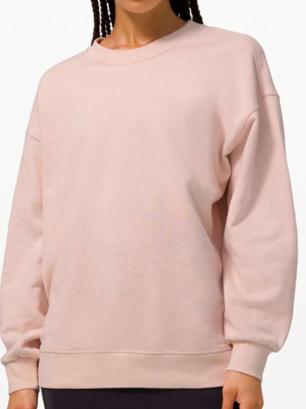 Lululemon Perfectly Oversized Crew Feather Pink sz 10